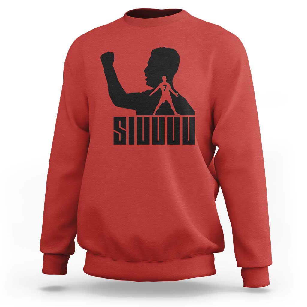 Siuuuu Number Seven Soccer Celebration Sweatshirt Funny Sport Lovers Gift