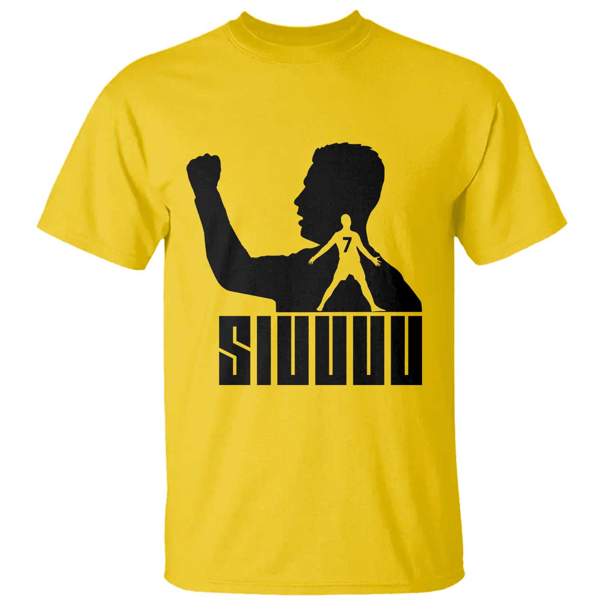 Siuuuu Number Seven Soccer Celebration T Shirt Funny Sport Lovers Gift