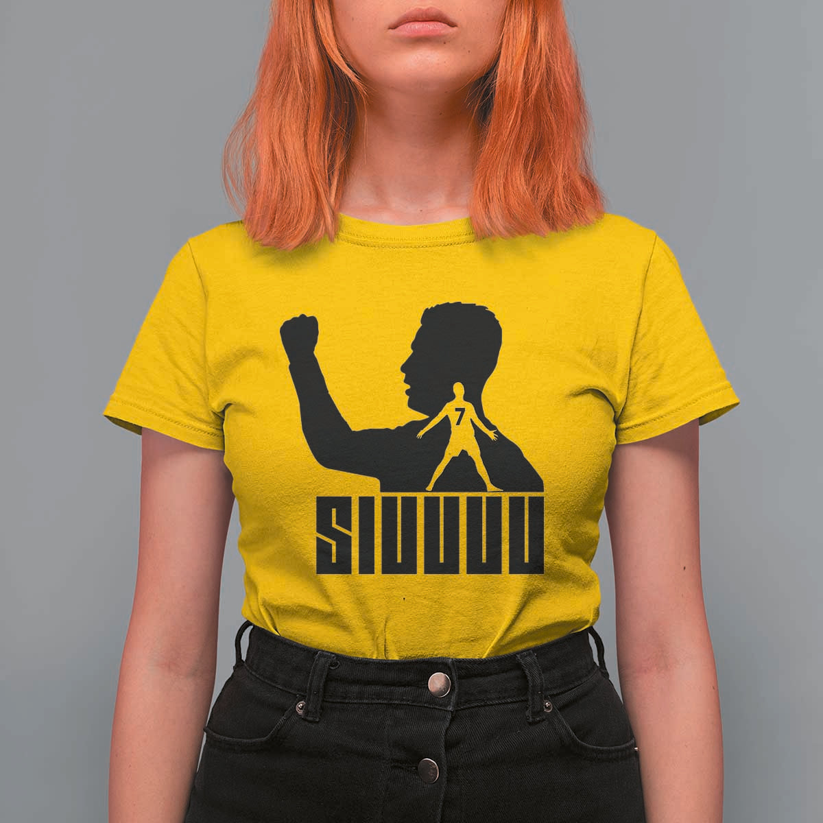 Siuuuu Number Seven Soccer Celebration T Shirt For Women Funny Sport Lovers Gift