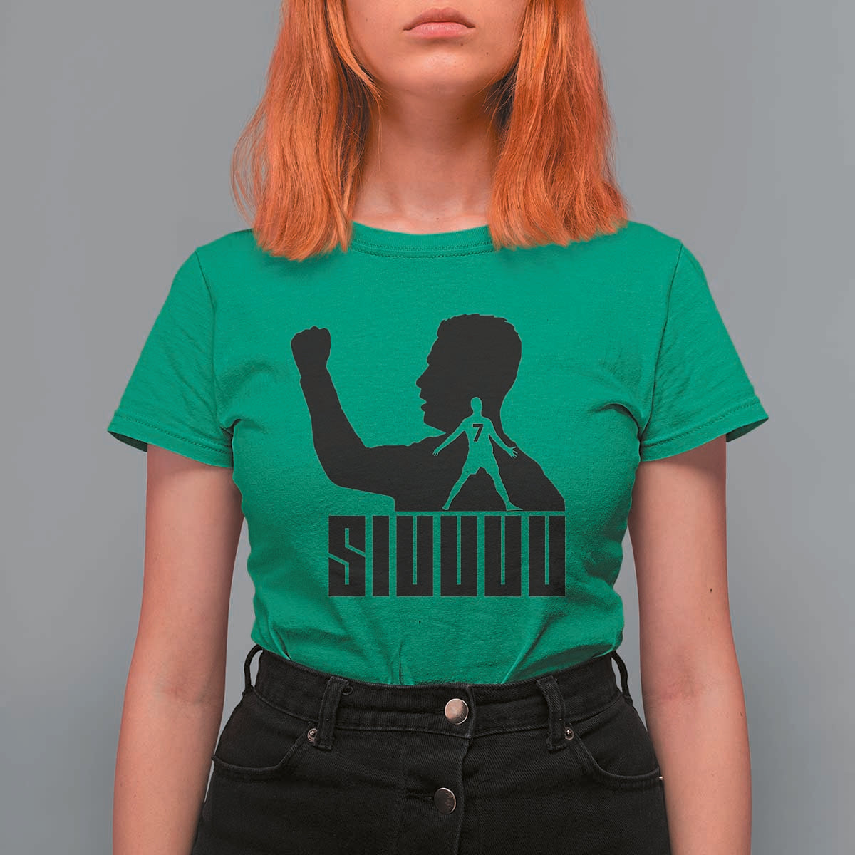 Siuuuu Number Seven Soccer Celebration T Shirt For Women Funny Sport Lovers Gift