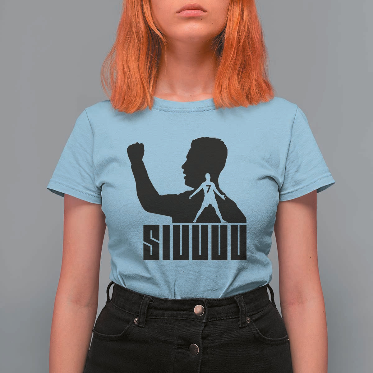 Siuuuu Number Seven Soccer Celebration T Shirt For Women Funny Sport Lovers Gift