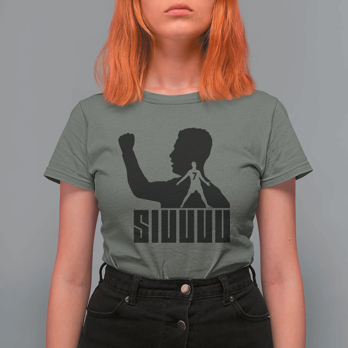Siuuuu Number Seven Soccer Celebration T Shirt For Women Funny Sport Lovers Gift