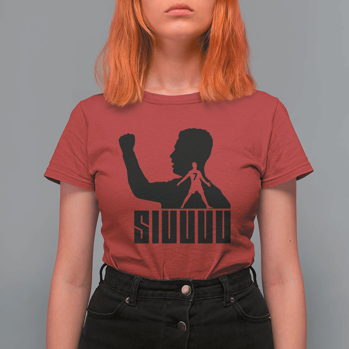 Siuuuu Number Seven Soccer Celebration T Shirt For Women Funny Sport Lovers Gift