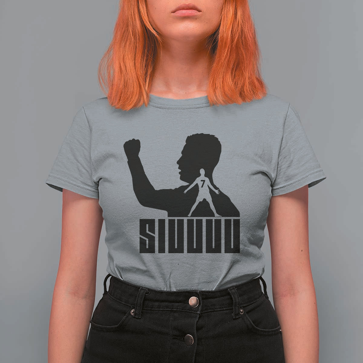 Siuuuu Number Seven Soccer Celebration T Shirt For Women Funny Sport Lovers Gift