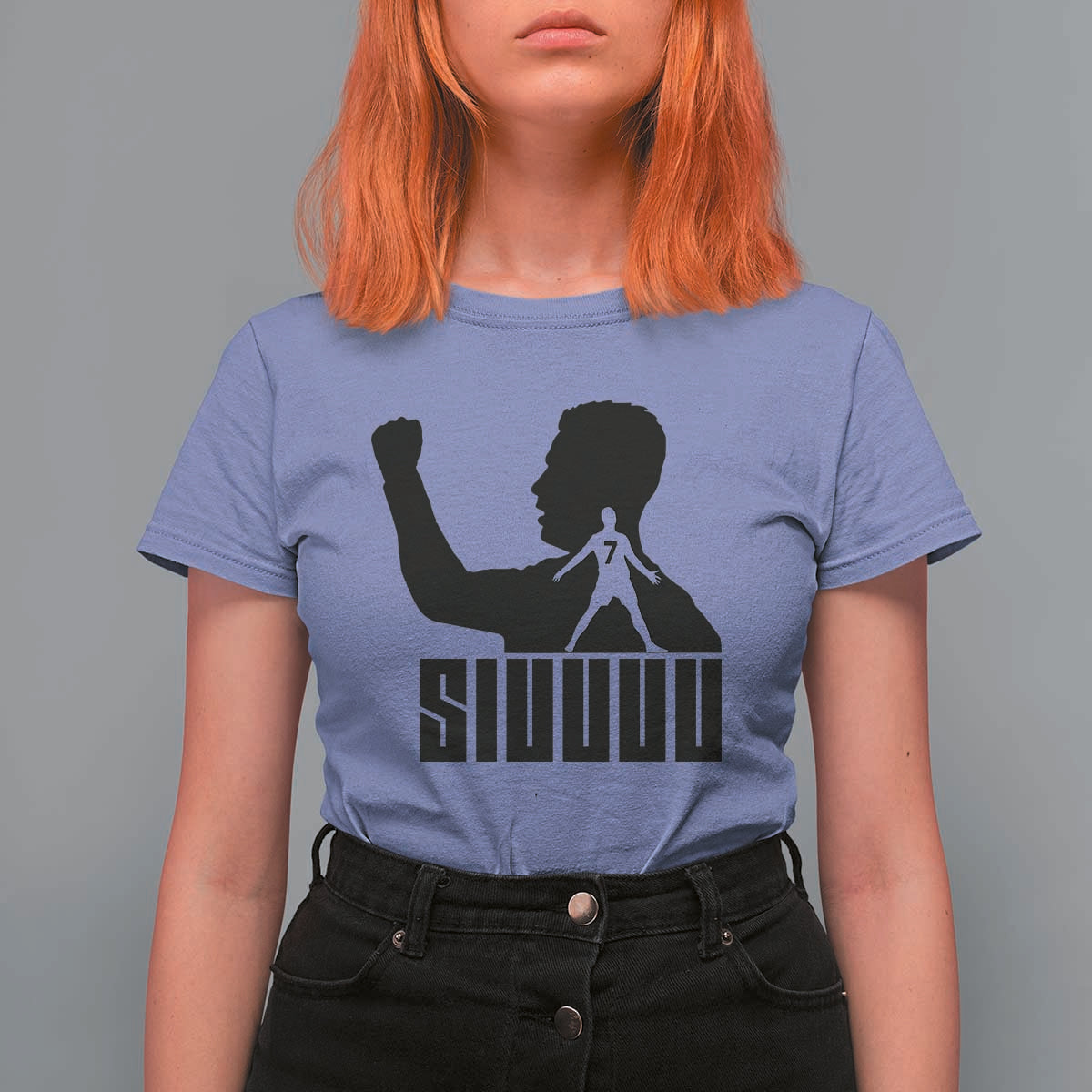 Siuuuu Number Seven Soccer Celebration T Shirt For Women Funny Sport Lovers Gift