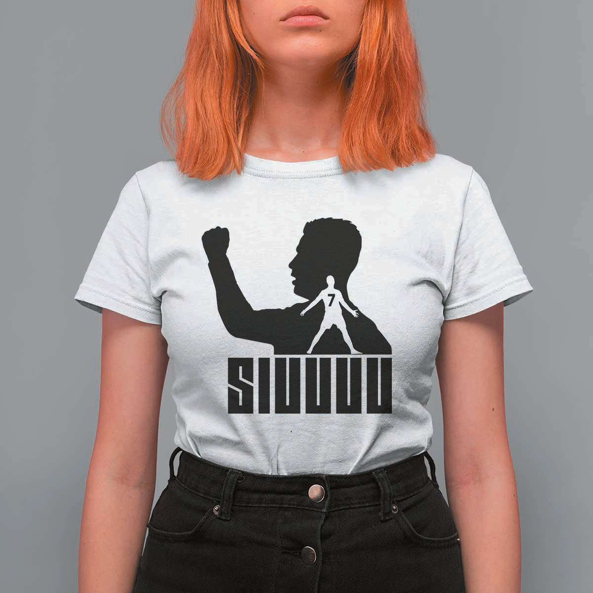 Siuuuu Number Seven Soccer Celebration T Shirt For Women Funny Sport Lovers Gift