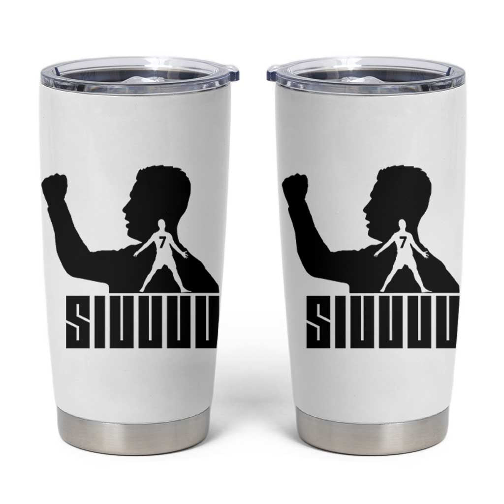 Siuuuu Number Seven Soccer Celebration Tumbler Cup Funny Sport Lovers Gift