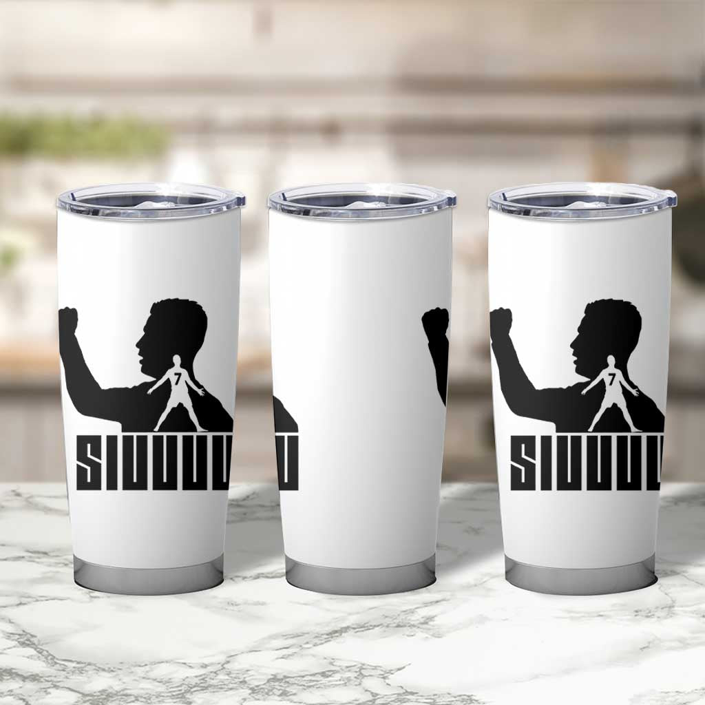 Siuuuu Number Seven Soccer Celebration Tumbler Cup Funny Sport Lovers Gift