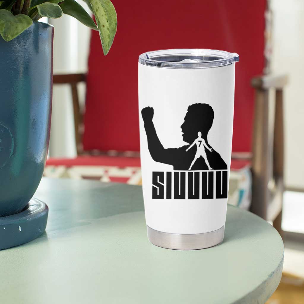Siuuuu Number Seven Soccer Celebration Tumbler Cup Funny Sport Lovers Gift