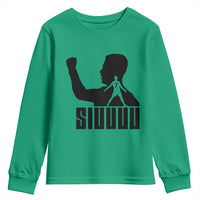 Siuuuu Number Seven Soccer Celebration Youth Sweatshirt Funny Sport Lovers Gift