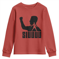 Siuuuu Number Seven Soccer Celebration Youth Sweatshirt Funny Sport Lovers Gift
