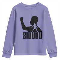 Siuuuu Number Seven Soccer Celebration Youth Sweatshirt Funny Sport Lovers Gift