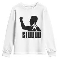 Siuuuu Number Seven Soccer Celebration Youth Sweatshirt Funny Sport Lovers Gift