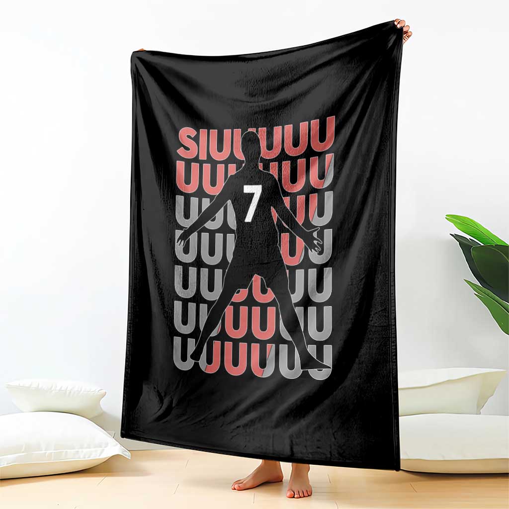 Siuuuu Soccer Celebration Throw Blanket Gift For Fans