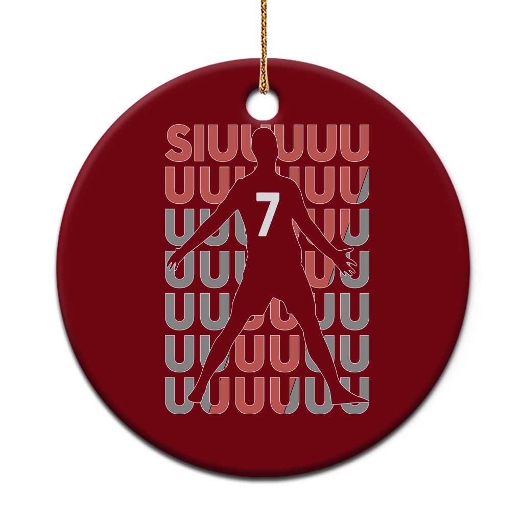 Siuuuu Soccer Celebration Ceramic Ornament Gift For Fans