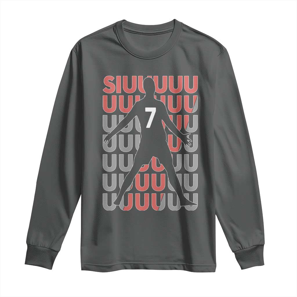 Siuuuu Soccer Celebration Long Sleeve Shirt Gift For Fans