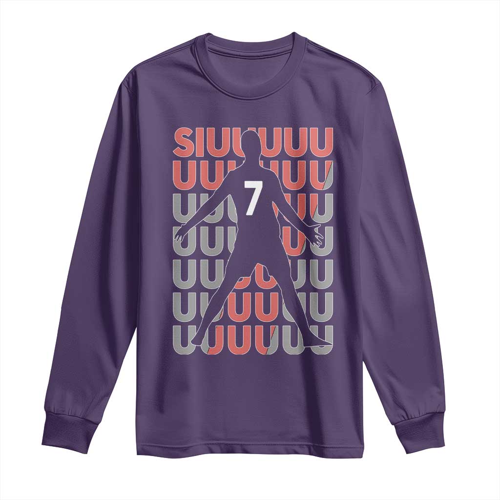 Siuuuu Soccer Celebration Long Sleeve Shirt Gift For Fans