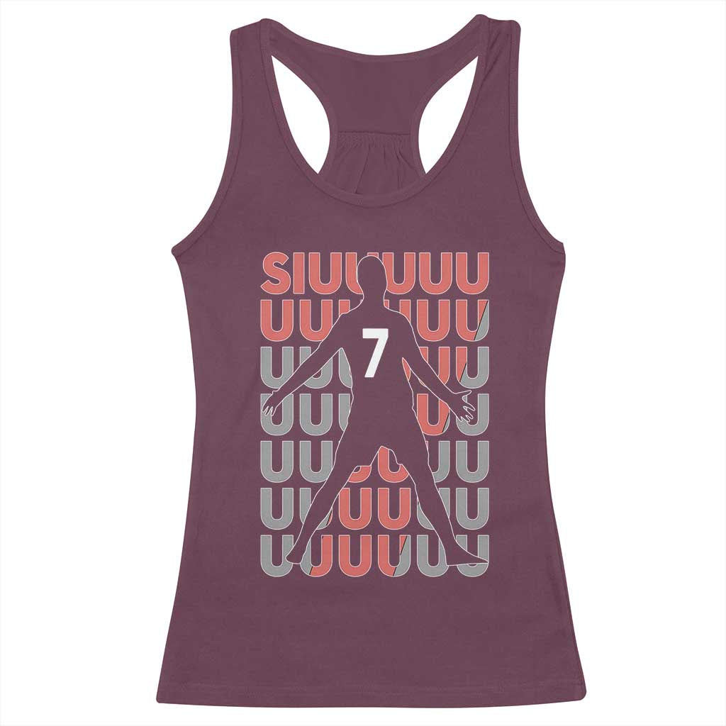 Siuuuu Soccer Celebration Racerback Tank Top Gift For Fans