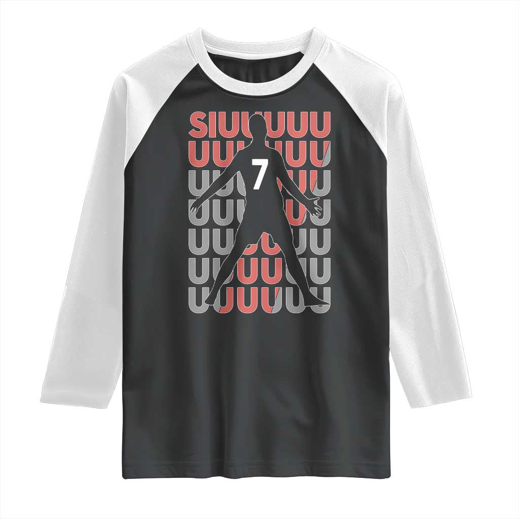 Siuuuu Soccer Celebration Raglan Shirt Gift For Fans