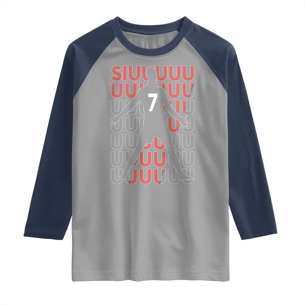 Siuuuu Soccer Celebration Raglan Shirt Gift For Fans