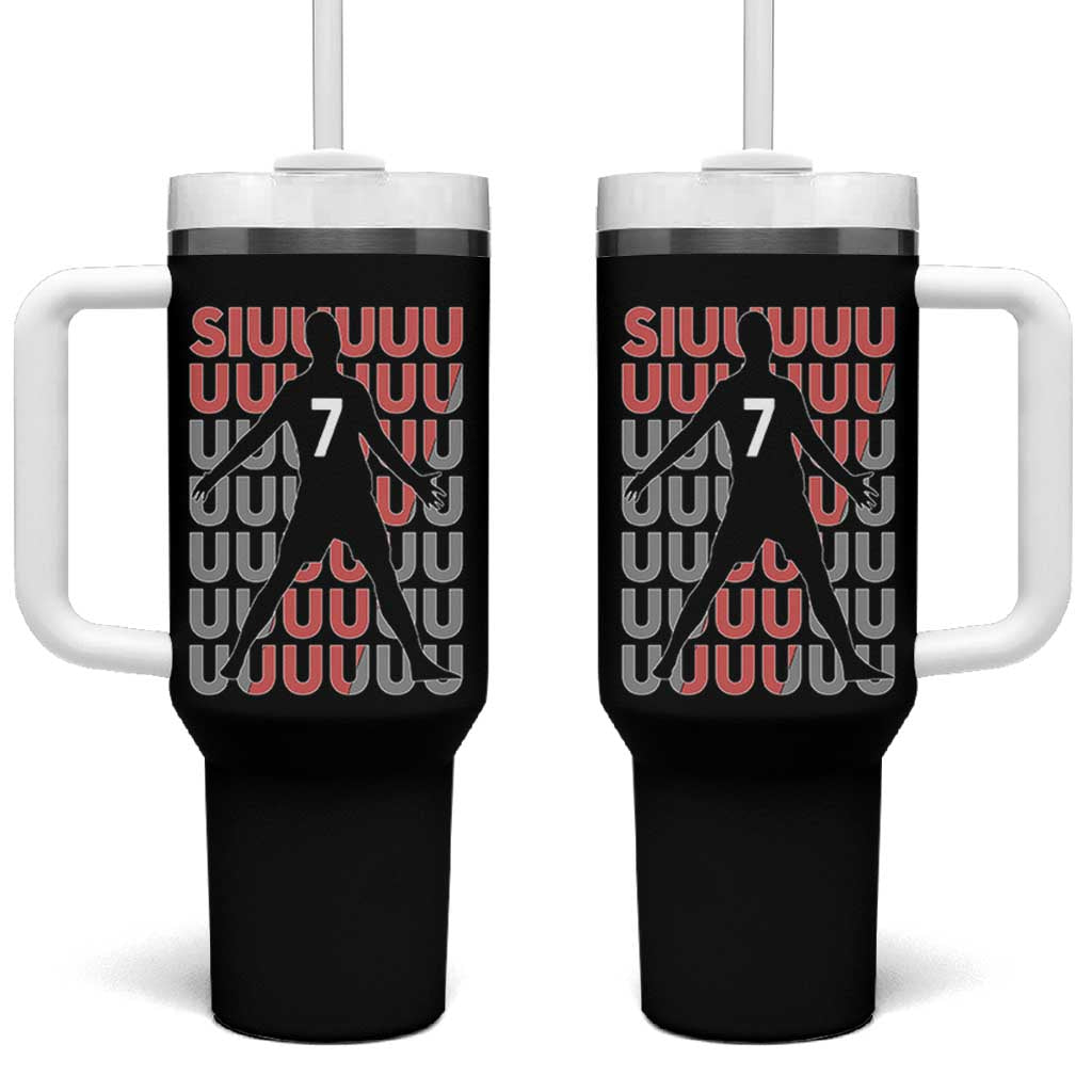 Siuuuu Soccer Celebration Tumbler With Handle Gift For Fans