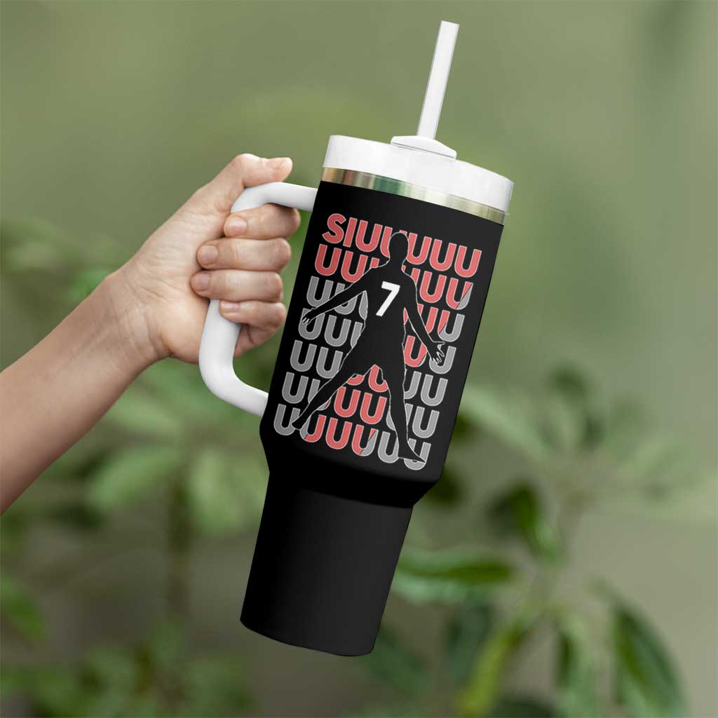 Siuuuu Soccer Celebration Tumbler With Handle Gift For Fans