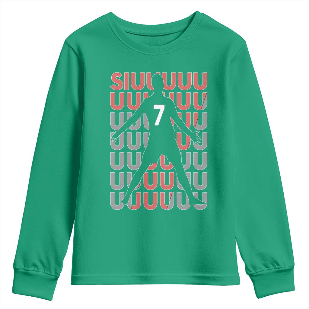 Siuuuu Soccer Celebration Youth Sweatshirt Gift For Fans