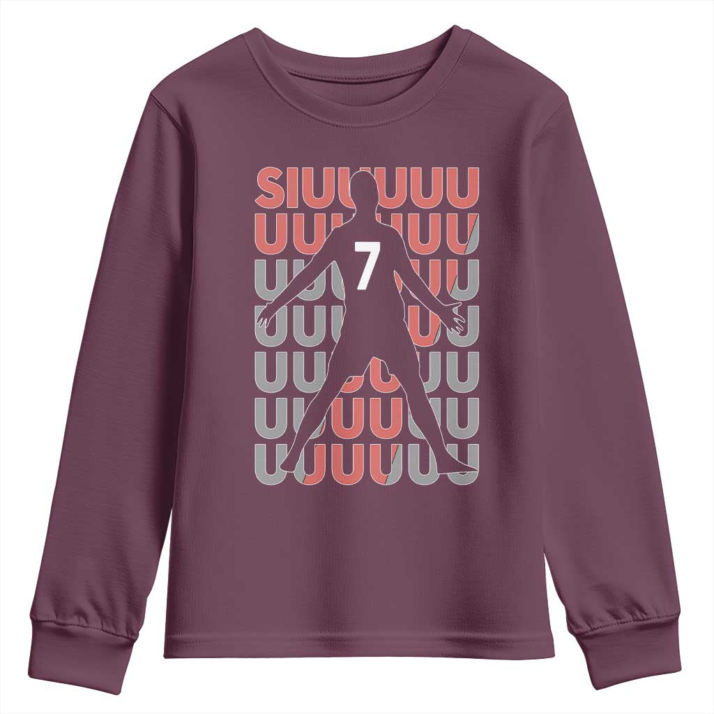 Siuuuu Soccer Celebration Youth Sweatshirt Gift For Fans