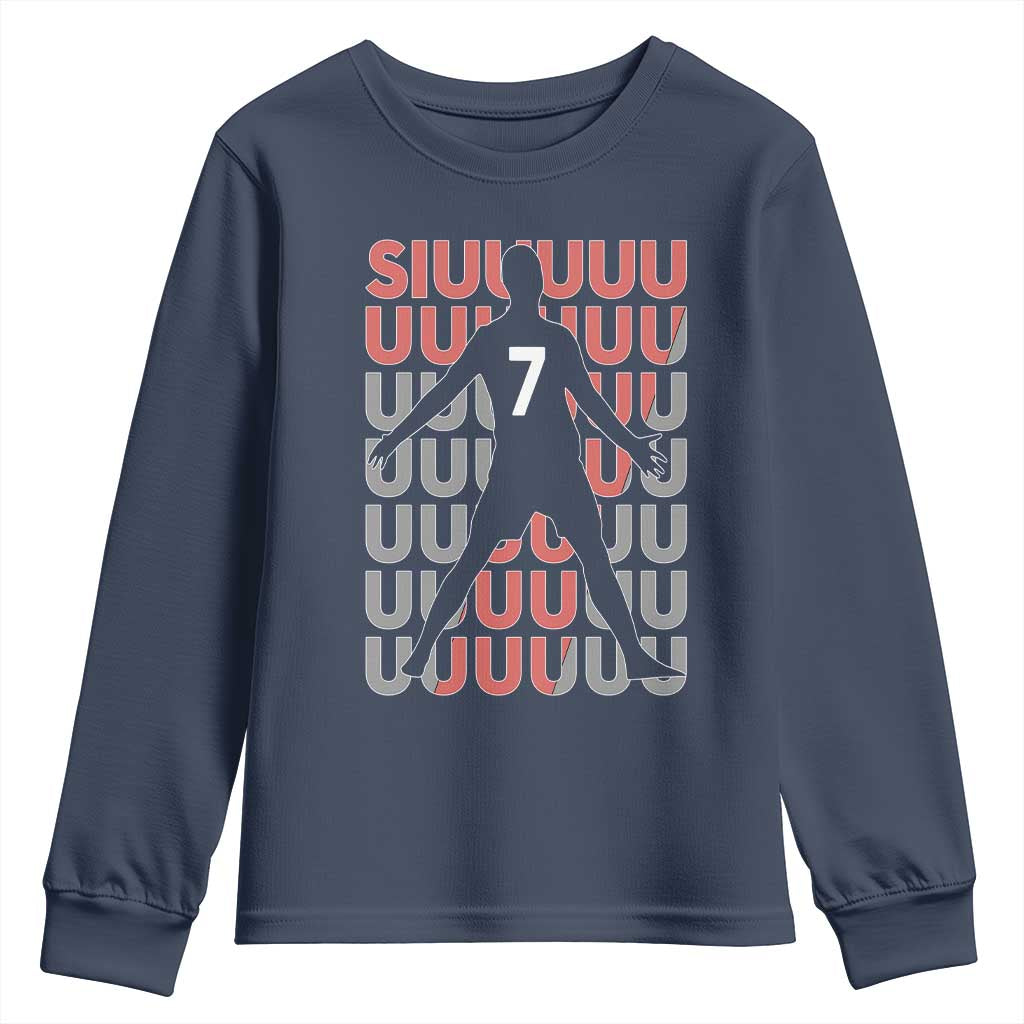 Siuuuu Soccer Celebration Youth Sweatshirt Gift For Fans