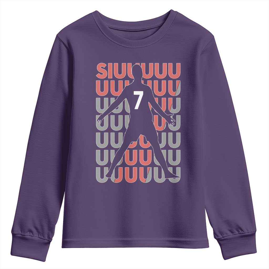 Siuuuu Soccer Celebration Youth Sweatshirt Gift For Fans