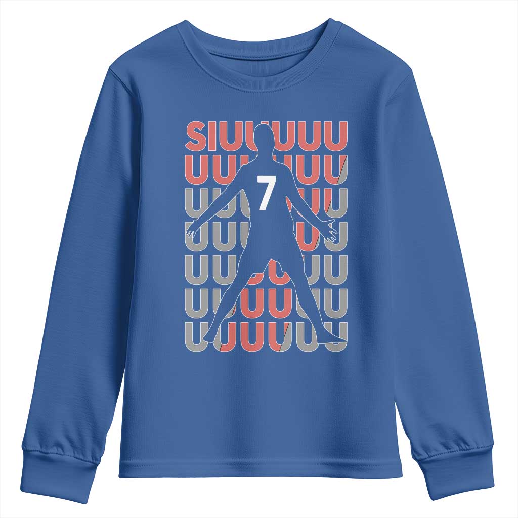 Siuuuu Soccer Celebration Youth Sweatshirt Gift For Fans