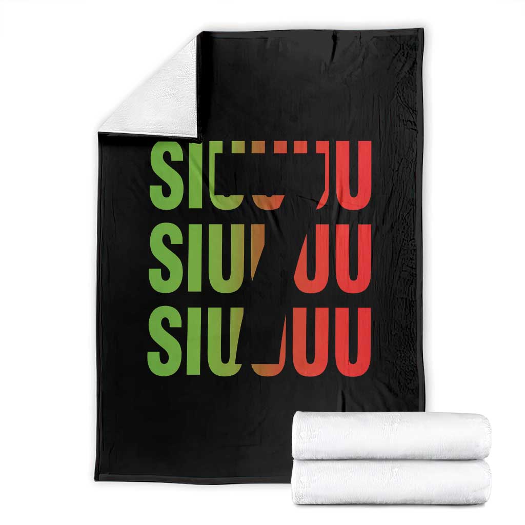 Siuuuu Soccer Celebration Throw Blanket Gift For Soccer Lovers