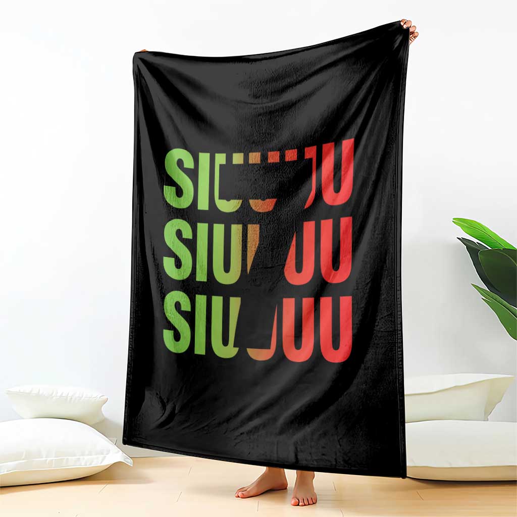 Siuuuu Soccer Celebration Throw Blanket Gift For Soccer Lovers
