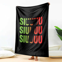 Siuuuu Soccer Celebration Throw Blanket Gift For Soccer Lovers