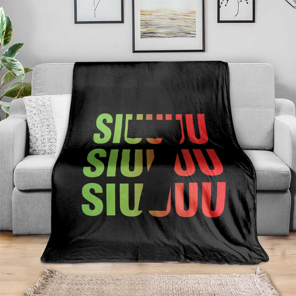 Siuuuu Soccer Celebration Throw Blanket Gift For Soccer Lovers