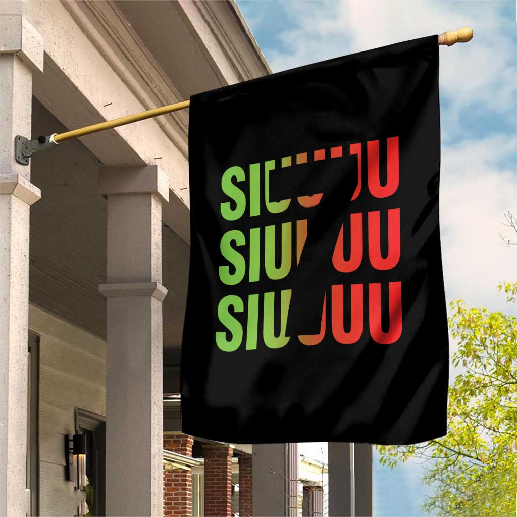 Siuuuu Soccer Celebration Garden Flag Gift For Soccer Lovers