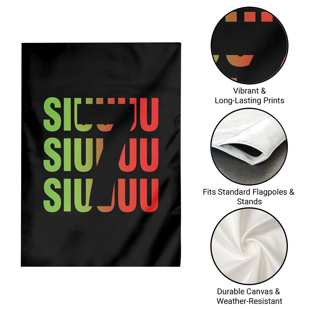 Siuuuu Soccer Celebration Garden Flag Gift For Soccer Lovers