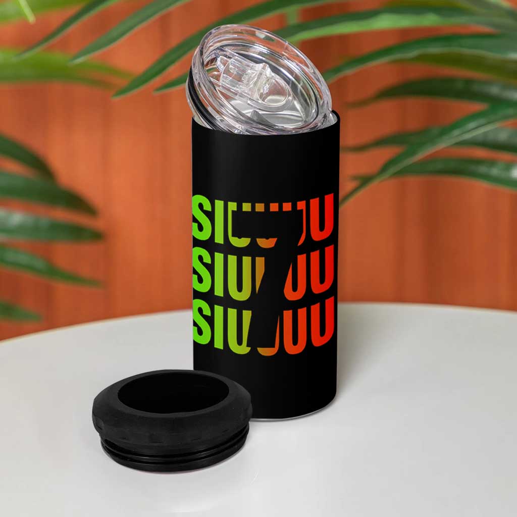 Siuuuu Soccer Celebration 4 in 1 Can Cooler Tumbler Gift For Soccer Lovers