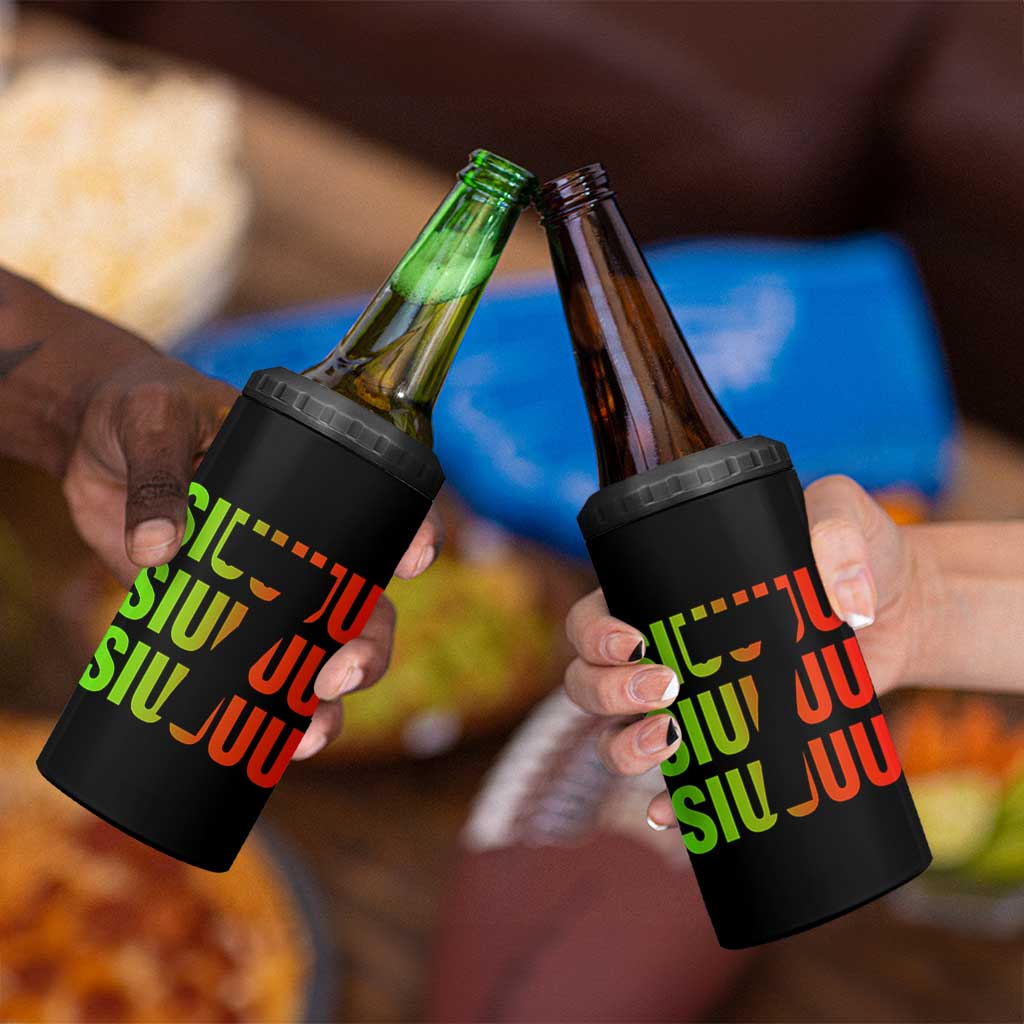 Siuuuu Soccer Celebration 4 in 1 Can Cooler Tumbler Gift For Soccer Lovers