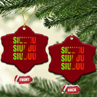 Siuuuu Soccer Celebration Ceramic Ornament Gift For Soccer Lovers