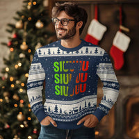 Siuuuu Soccer Celebration Ugly Christmas Sweater Gift For Soccer Lovers