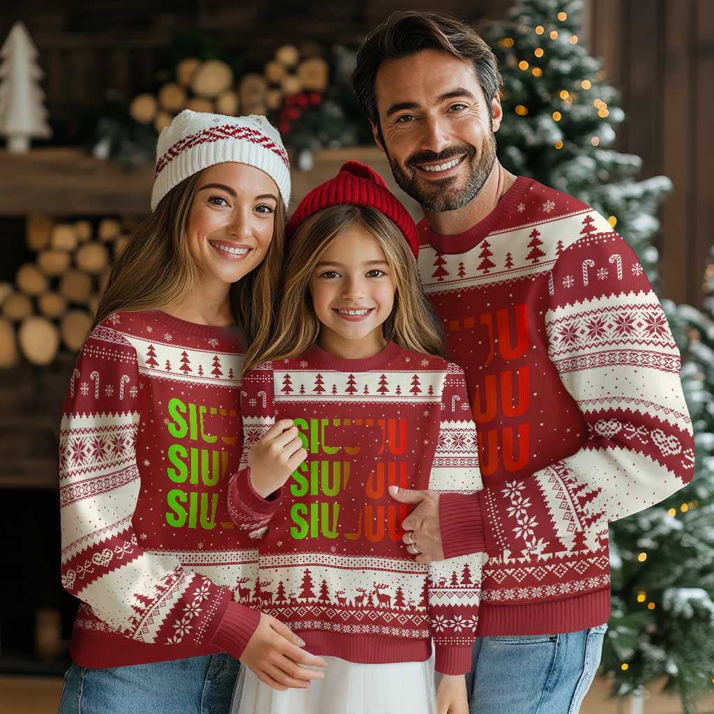 Siuuuu Soccer Celebration Ugly Christmas Sweater Gift For Soccer Lovers