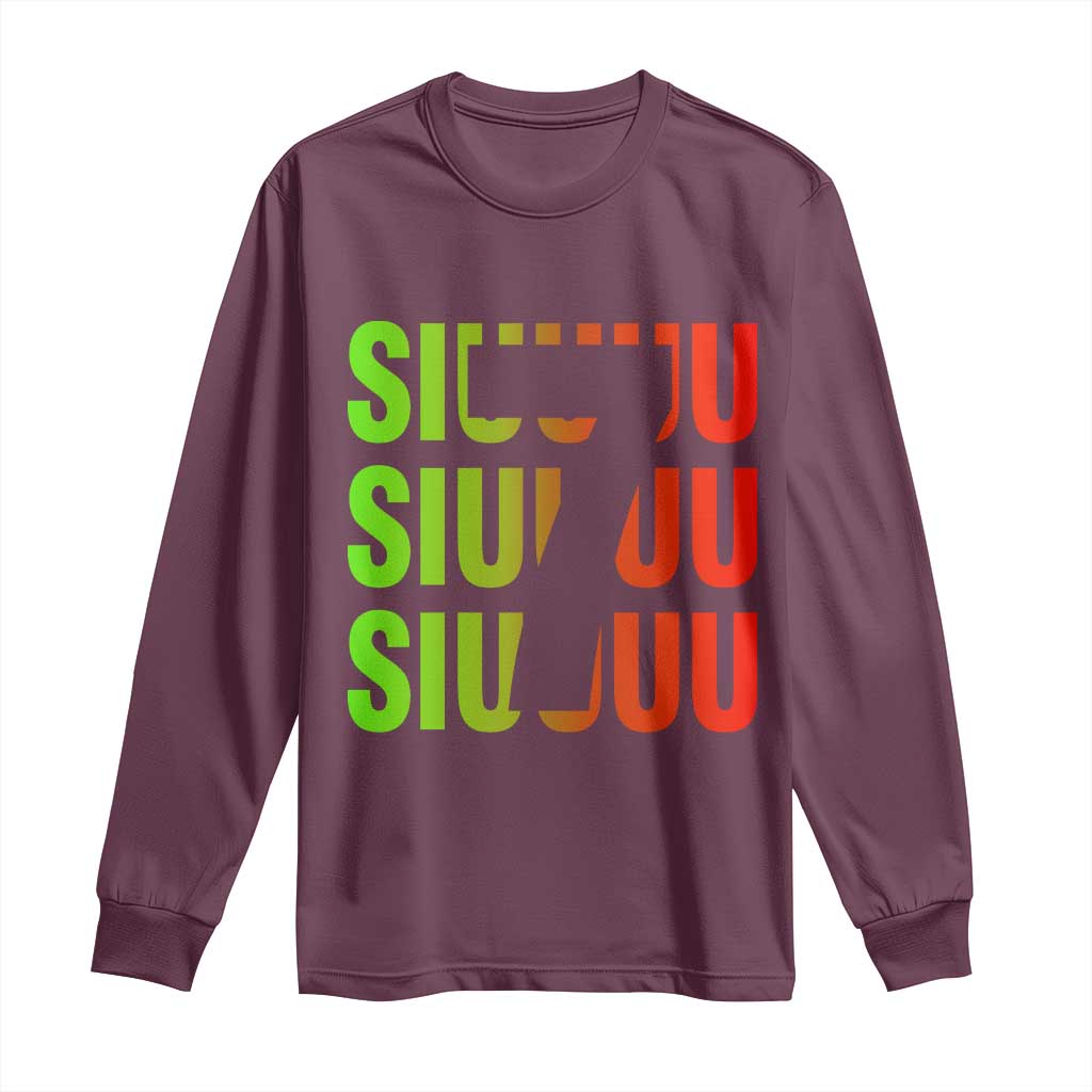 Siuuuu Soccer Celebration Long Sleeve Shirt Gift For Soccer Lovers