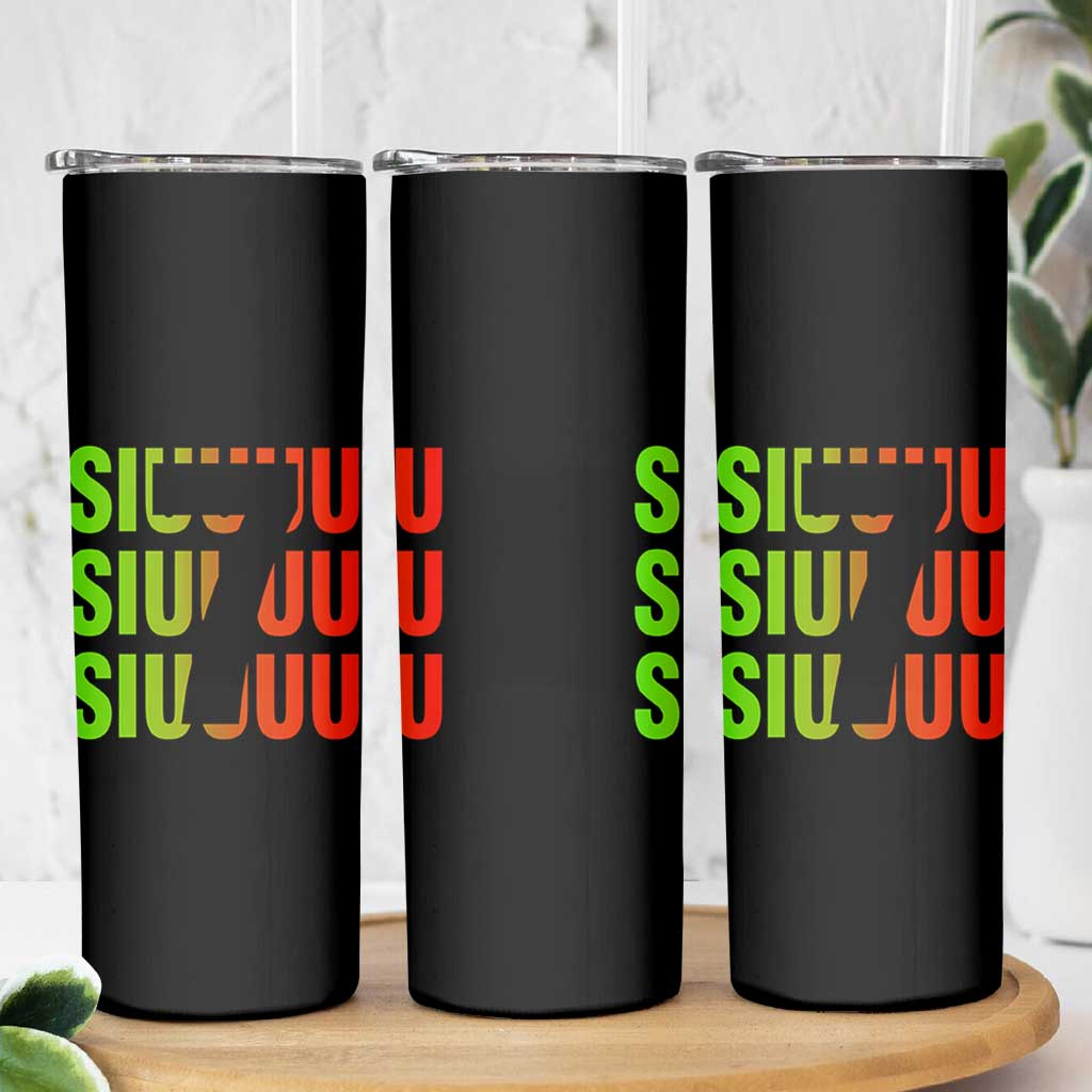 Siuuuu Soccer Celebration Skinny Tumbler Gift For Soccer Lovers