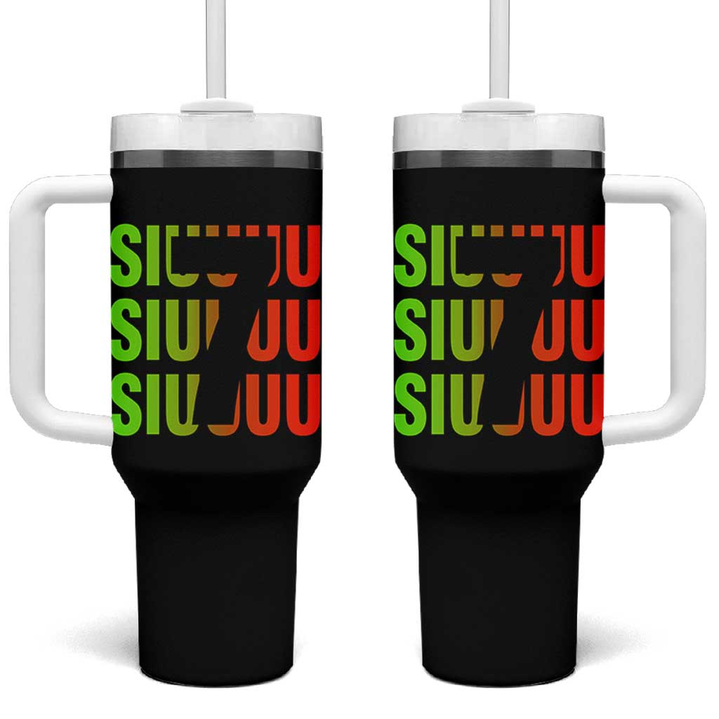 Siuuuu Soccer Celebration Tumbler With Handle Gift For Soccer Lovers