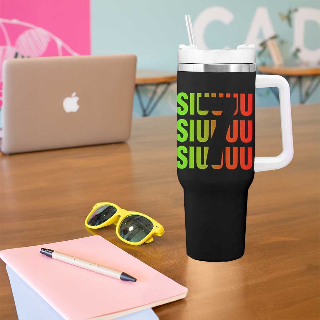 Siuuuu Soccer Celebration Tumbler With Handle Gift For Soccer Lovers