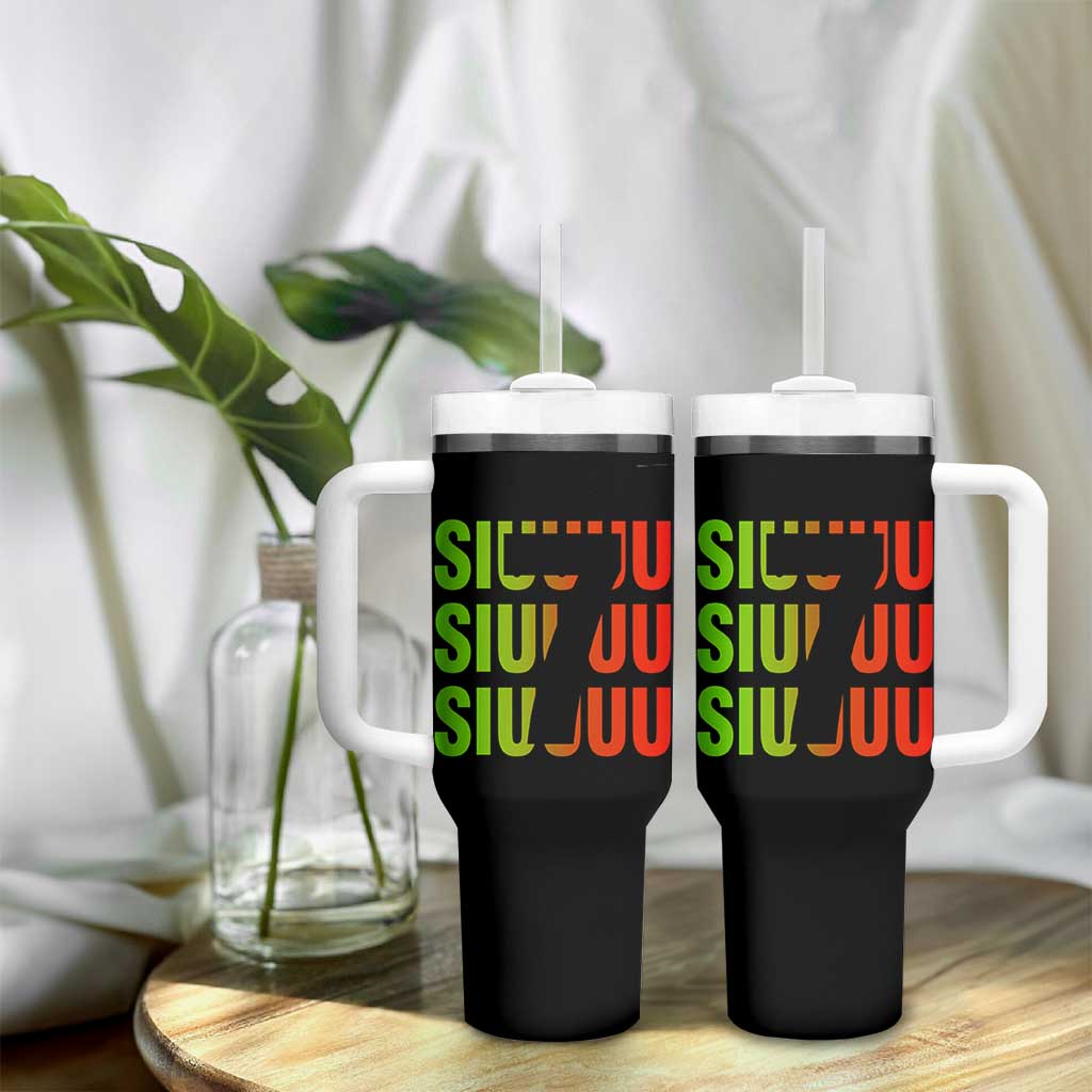 Siuuuu Soccer Celebration Tumbler With Handle Gift For Soccer Lovers