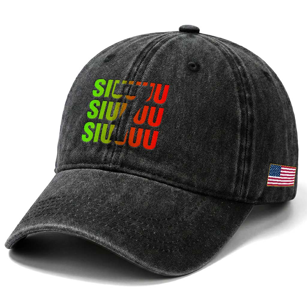 Siuuuu Soccer Celebration Washed Cotton Baseball Cap Gift For Soccer Lovers