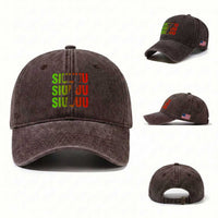 Siuuuu Soccer Celebration Washed Cotton Baseball Cap Gift For Soccer Lovers