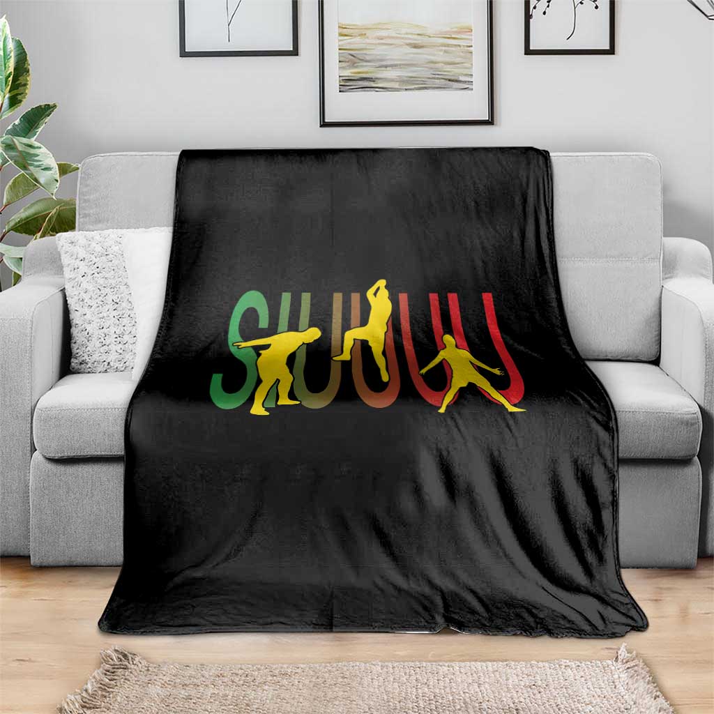 Funny Game Day Soccer Celebration Gift Throw Blanket Siuuuu